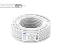 Edision ICX-10 Câble coaxial 10m, Câble d'antenne TV Interne PVC Blanc, Acier Cuivré CCS/AL, 17VAtC, CPR Eca, Classe A, Câble Sat, pour DVB-S2, DVB-T/T2, DVB-C, RADIO, Bobine 10m