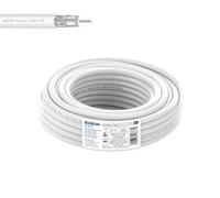 Edision ICX-5 Câble coaxial 5m, Câble d'antenne TV Interne PVC Blanc, Acier Cuivré CCS/AL, 17VAtC, CPR Eca, Classe A, Câble Sat, pour DVB-S2, DVB-T/T2, DVB-C, RADIO, Bobine 5m