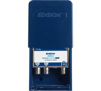 EDISION OMS-2 Répartiteur de mât d'extérieur d'antenne 2 sorties, compatible avec la Antenne TNT, Satellite, Câble, Radio, Unicable, connecteurs F, Fréquence 5-2400Mhz, Passe DC, Splitter 2 voies