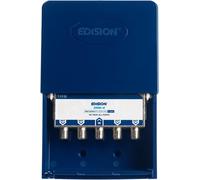 EDISION OMS-4 Répartiteur de mât d'extérieur d'antenne 4 sorties, compatible avec la Antenne TNT, Satellite, Câble, Radio, Unicable, connecteurs F, Fréquence 5-2400Mhz, Passe DC, Splitter 4 voies