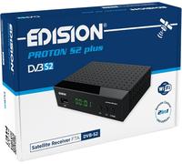 EDISION Proton S2 Plus Full HD récepteur Satellite DVB-S2 FTA, Unicable Soutien, USB Wi-FI Soutien, LAN, HDMI, SCART, SPDIF, IR, Lecteur multimédia USB, Télécommande Universelle 2en1