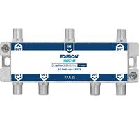EDISION SDC-6 Répartiteur coupleur d'antenne 6 sorties, compatible avec la Antenne TNT, Satellite, Câble, Radio, Unicable, connecteurs F, Fréquence 5-2400Mhz, Passe DC, Splitter 6 voies