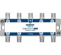 EDISION SDC-8 Répartiteur coupleur d'antenne 8 sorties, compatible avec la Antenne TNT, Satellite, Câble, Radio, Unicable, connecteurs F, Fréquence 5-2400Mhz, Passe DC, Splitter 8 voies