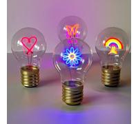 Edison A70 5V lampe décorative Led Vintage tungstène cadeau de noël dessin animé plastique Art lumière décorative type-c ampoule Rechargeable