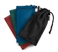 Edison & King Etui a lunettes - pack de 4 - microfibres (mixte: sarcelle, noir, rouge, bleu)