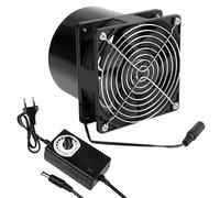 Editbar DC 12V Ventilateur de gaine en ligne - Ventilateur d'extraction industriel de 100mm avec variateur de vitesse, silencieux et durable, moteur CC pour serre,salle des machines,tentes de culture