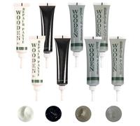 Editbar Kit de réparation stratifié 8 pièces - Pâte de réparation de meubles pour bois, parquet, stratifié et sol, rayures et trous pour meubles (blanc, noir, gris clair, gris français)
