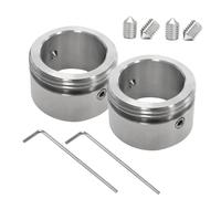 Editbar Lot de 2 adaptateurs de thermostat (20-23 mm) vers M30 × 1,5 en acier inoxydable avec 2 clés et 4 vis - Adaptateur pour valves de radiateur compatible avec Danfoss RA M30 × 1,5