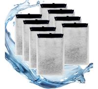 Editbar Lot de 8 filtres de rechange pour filtre ReptoFilter - Convient pour Tetra EasyCrystal Filter 250 et FilterBox 300 - Médias filtrants d'aquarium avec charbon actif et ouate filtrante - Élimine