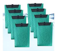 Editbar Lot de 8 filtres de rechange pour ReptoFilter Medium Filter250/300 - Médias filtrants d'aquarium avec charbon actif et ouate filtrante - Élimine les odeurs, purifie l'eau et angle