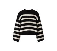 EDITED Pull-over 'Louise' crème / noir, Taille M