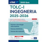 EdiTEST. Ingegneria TOLC-I. 3000 quiz. Ampia raccolta di quesiti tratti da prove reali e 15 simulazioni d'esame. Con software di simulazione. Con video-lezioni