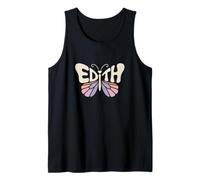 Edith Butterfly - Word Art personnalisé avec nom Mignon Débardeur