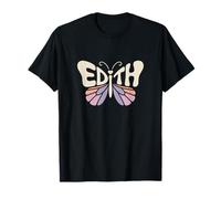 Edith Butterfly - Word Art personnalisé avec nom Mignon T-Shirt
