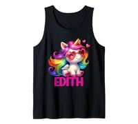 Edith Nom personnalisé Licorne Colorée Femmes Filles Débardeur