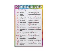 Editing and Proofreading Marks Poster, Grammar Classroom Poster for English Teachers, Students, and Journalists(Unframed,08X12inch(20X30cm))