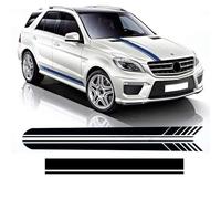 Édition 1 AMG Style Car Cache de Capot Autocollant Bandes latérales Sticker sur la Jupe, pour Benz ML Class W164 W166 ML320 ML350 ML55 ML63 Autocollants universels pour Voitures