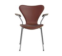 Édition anniversaire 2022 chaise avec accoudoirs Série 7™ cuir chromed steel base