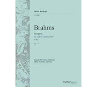 EDITION BREITKOPF BRAHMS J. - CONCERTO POUR VIOLON EN RE MAJEUR OP 77 - VIOLON, PIANO