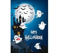 Edition Colibri 10 cartes d'invitation Halloween - Fantômes drôles : cartes d'invitation pour une fête effrayante spécialement pour les enfants de la maternelle (11148DE)