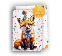 Edition Colibri 10 cartes d'invitation pour anniversaires d'enfants, filles et enfants, anniversaires d'animaux, invitations cool et drôles, renard, cartes d'invitation pour ados