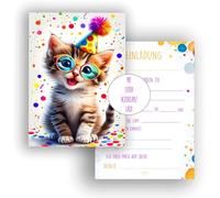Edition Colibri 10 cartes d'invitation pour anniversaires d'enfants, filles et enfants, anniversaires d'animaux, invitations cool et drôles, lapins, cartes d'invitation pour ados