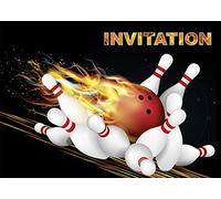 Edition Colibri 10 Invitations BOWLING/QUILLES en Français: lot de 10 cartes d‘invitation bowling pour un anniversaire d‘enfant ou pour une soirée bowling/quilles (10694 FR)