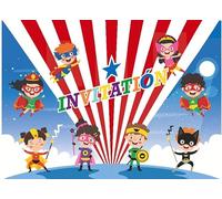 Edition Colibri 10 Invitations d'anniversaire pour enfants en espagnol "Les huit super-héros" : Lot de 10 invitations multicolores avec de grands héros des Avengers (11128 FR)