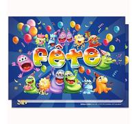 Edition Colibri (11072 FR Lot de 10 Cartes d‘invitation MONSTRES drôles en Français pour un anniversaire d‘enfant, pour une partie ou une fête d'Halloween
