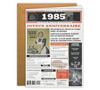 Edition Colibri Carte anniversaire 1985 vintage - Année de naissance A4 | 40 ou 41 ans