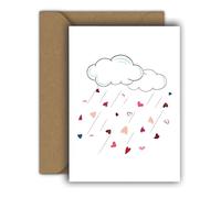 Edition Colibri Carte de Saint-Valentin pour elle et lui - Format A6 - Pliable - Avec enveloppe - Carte d'amour, anniversaire de mariage - Carte de Saint-Valentin - Carte de cœur (nuages rêveurs)