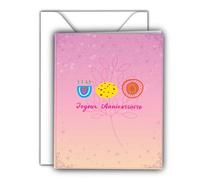 Edition Colibri Carte de vœux d'anniversaire avec enveloppe, carte Happy Birthday, carte d'anniversaire pour homme et femme, A6, rose