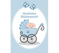 Edition Colibri Carte de vœux de naissance garçon XXL - Style rétro pour naissance et 1er, 2e, 3e anniversaire - Avec enveloppe - Format A4