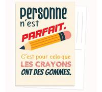 Edition Colibri Carte postale - Illustration de crayon coloré | Lot de 10 cartes plates (A6) - Verso à écrire