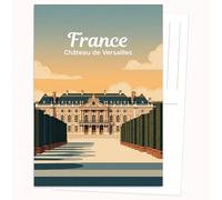 Edition Colibri Carte postale - Illustration graphique Versailles | Lot de 10 cartes plates (A6) - Dos pour écrire (2)