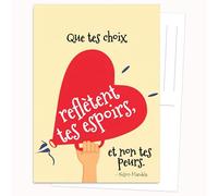 Edition Colibri Carte postale - Motif de cœur rouge | Lot de 10 cartes plates (A6) - Verso à écrire