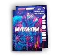 Edition Colibri Cartes d’invitation graffiti - 10 cartes A6 à remplir | Invitations cool pour anniversaire ado, fête urbaine, hip-hop, garçon, fille