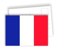 Edition Colibri Cartes Postales Drapeau Français - Design Tricolore Iconique - Idéal pour les Amoureux de Paris | Lot de 10 cartes plates (A6) - Verso à écrire