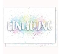 Edition Colibri Lot de 10 cartes d'invitation d'anniversaire - Motif éclaboussures colorées - Format A6 - Verso pour écrire