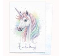 Edition Colibri Lot de 10 cartes d'invitation d'anniversaire - Motif licorne avec couleurs - Format A6 - Verso pour écrire
