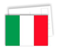 Edition Colibri Lot de 10 cartes postales avec drapeau italien - Design tricolore emblématique - Pour les amoureux de l'Italie - Lot de 10 cartes postales plates (A6) - Dos inscriptible