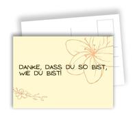 Edition Colibri Lot de 10 cartes postales de remerciement à fleurs - Merci d'être comme vous êtes ! Cartes de remerciement - Lot de 10 cartes plates (A6) - Verso pour écrire