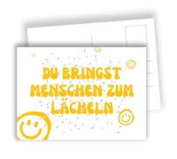 Edition Colibri Lot de 10 cartes postales esquissées smiley ludique - Vous faites sourire les gens - Carte de remerciement - Lot de 10 cartes plates (A6) - Verso pour écrire