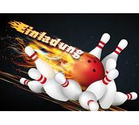 EDITION COLIBRI Lot de 10 invitations de bowling pour enfants, filles/garçons, cartes d'invitation pour anniversaire d'enfant ou soirée bowling (10694)