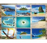 Edition Colibri Paysages: ensemble de 20 cartes postales nature / vacances / plages avec 10 motifs de 2 pièces