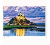 Edition Colibri Postcard - Castle with Water Reflection | Set of 10 Flat Cards (A6) - Back for Writing on