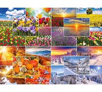 Edition Colibri QUATRE SAISONS: 100 cartes postales avec nature/paysages (20 motifs x 5 pièces) Printemps, été, automne et hiver