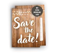 Edition Colibri Save-the-Date Lot de 10 cartes A6 pour mariage, anniversaire, garden-party, baptême, communion, cérémonie de jeunesse, fête prénatale, rustique