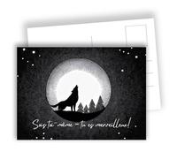 Edition Colibri Sois toi-même - tu es merveilleux ! - carte nocturne à silhouette inspirante pour garçons ou hommes | Lot de 10 cartes plates (A6) - Verso à écrire