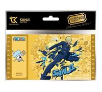 Édition collector - CARTOON KINGDOM - Golden Ticket One Piece - Sanji - 7,2 x 14,5 cm - Rare et exclusive